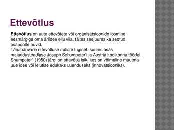 Juhtimine ja ettevõtlus #2