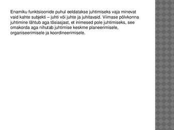 Juhtimine ja ettevõtlus #14