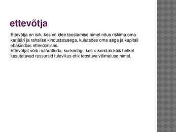 Juhtimine ja ettevõtlus #5