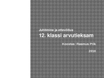 Juhtimine ja ettevõtlus