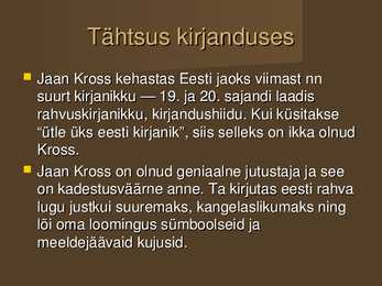 Jaan Kross #12