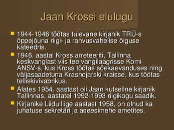 Jaan Kross #3