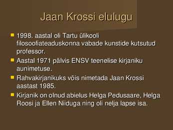 Jaan Kross #4
