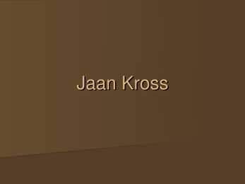 Jaan Kross