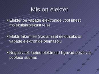 Elektri alused #2