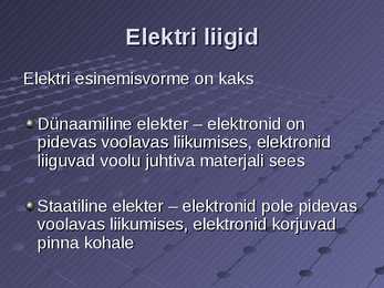 Elektri alused #11