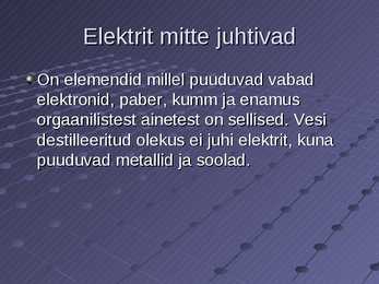 Elektri alused #8