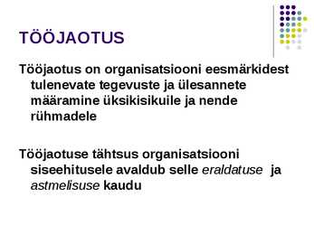 ETTEKANNE organiseerimise kohta #6