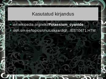 Kaaliumtsüaniid #9