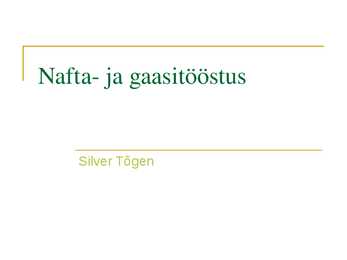 Nafta ja gaasitööstus