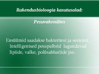 Rakendus bioloogia #17