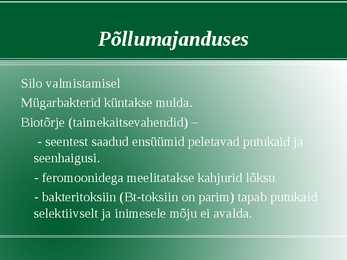 Rakendus bioloogia #21