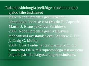 Rakendus bioloogia #23
