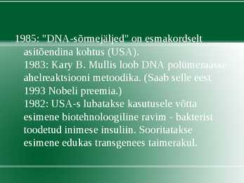 Rakendus bioloogia #26