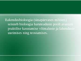 Rakendus bioloogia #4