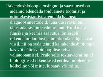 Rakendus bioloogia #5