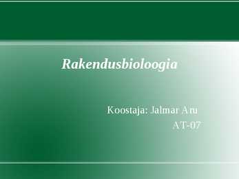 Rakendus bioloogia