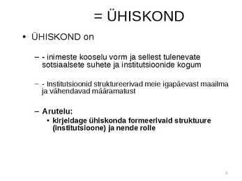 Ühiskond ja võimujaotus #3