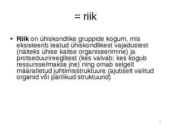 Ühiskond ja võimujaotus #4