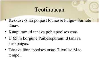 Ameerika põliskultuurid #11