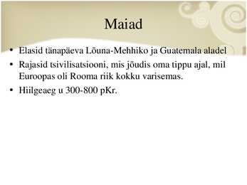Ameerika põliskultuurid #15