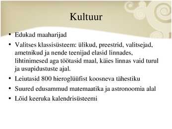 Ameerika põliskultuurid #17