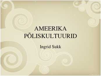 Ameerika põliskultuurid