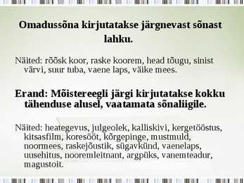 Kokku- ja lahkukirjutamine #6
