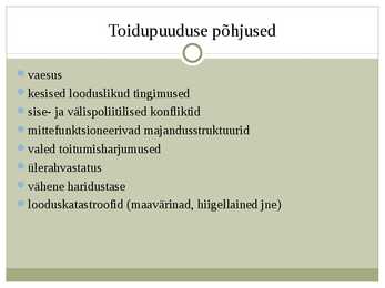 Toidupuudus-muldade hävimine-maavarade kasutamine #5