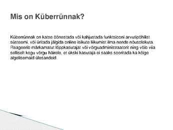 Küberrünnakud- ja küberkaitse #2