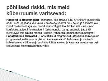 Küberrünnakud- ja küberkaitse #11