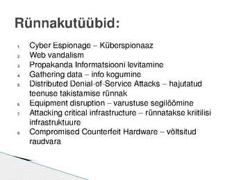 Küberrünnakud- ja küberkaitse #8