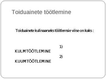 Toitlustamine #2