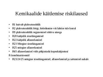 Ohtlikud jäätmed #18
