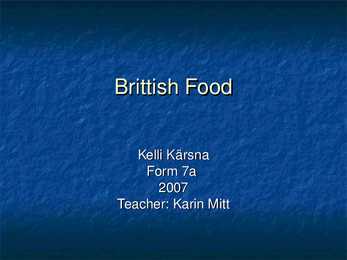 Brittish food