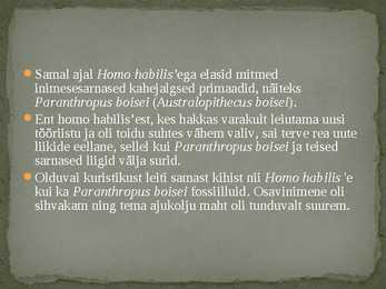 Homo Habilis #5