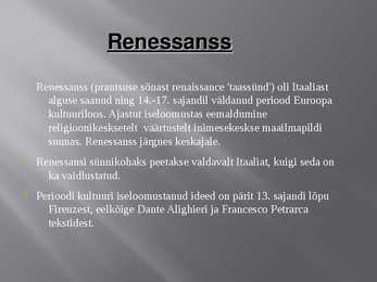 Renessanss #2
