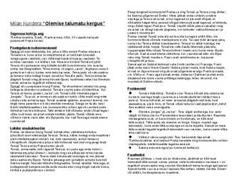 Milan Kundera-Olemise talumatu kergus