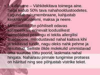 Esitlus Kemikaalid meie elus #8
