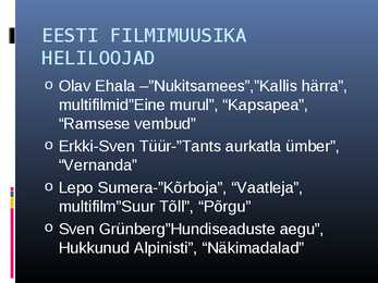Filmimuusika #10
