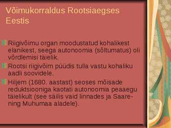 Rootsi aeg Eestis #2
