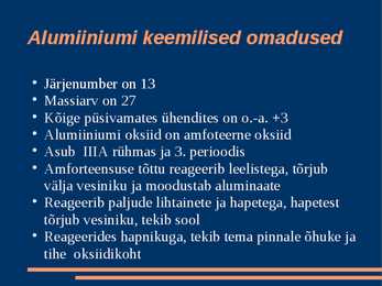 Alumiiniumist #3