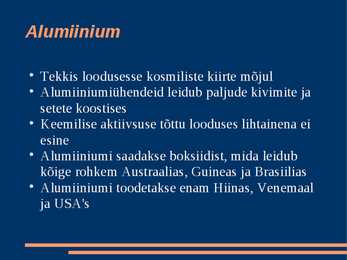 Alumiiniumist #5
