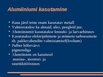 Alumiiniumist #6