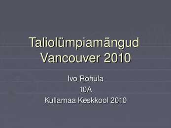 Vancouveri olümpiamängud 2010