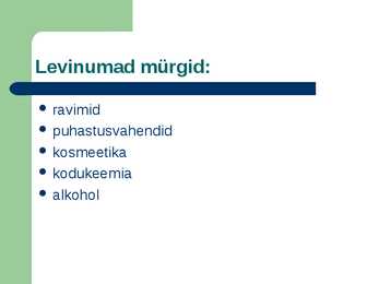 Esmaabi mürgistuste korral #3