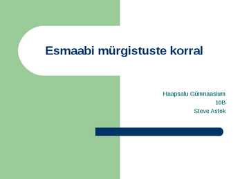 Esmaabi mürgistuste korral