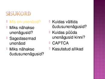Unenäod #2