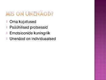 Unenäod #3