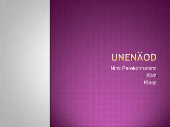 Unenäod